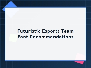Futuristic Font Recommendations for Esports Logos