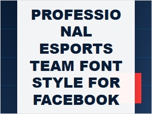 Professional Esports Team Font Style for Facebook